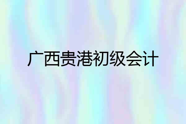 广西贵港初级会计