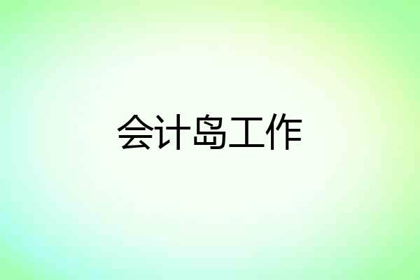 会计岛工作