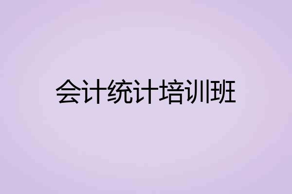 会计统计培训班