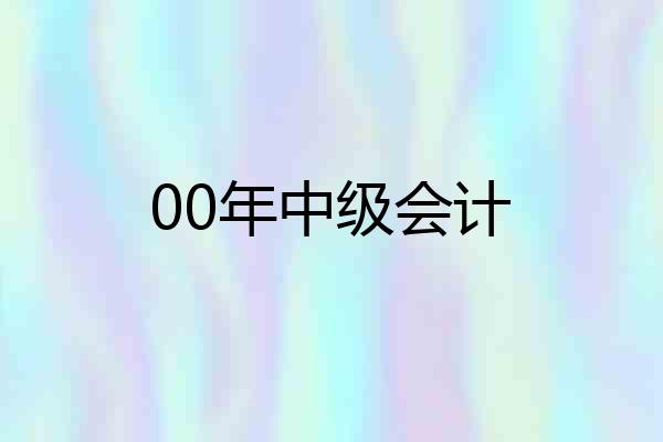 00年中级会计