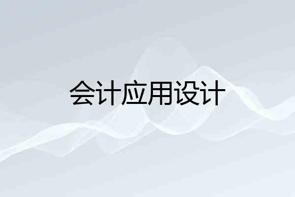 会计应用设计