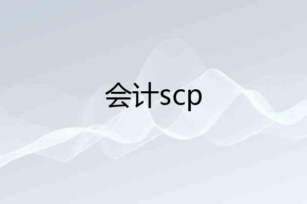 会计scp
