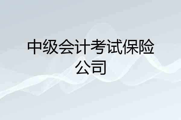 中级会计考试保险公司