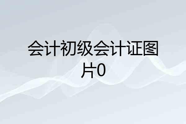 会计初级会计证图片0
