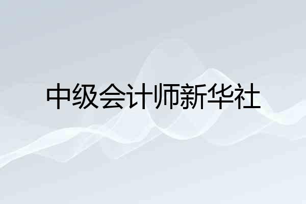 中级会计师新华社