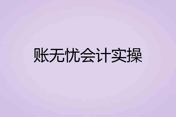 账无忧会计实操