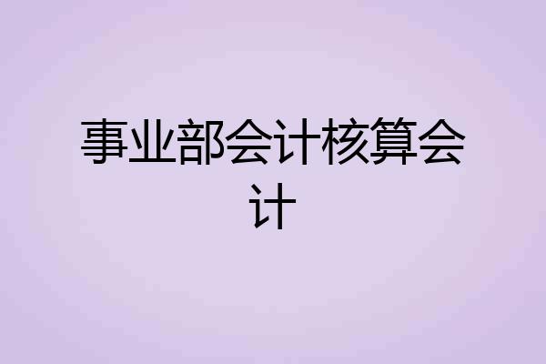 事业部会计核算会计