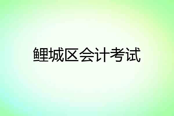 鲤城区会计考试