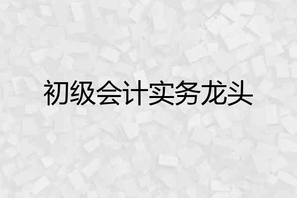 初级会计实务龙头