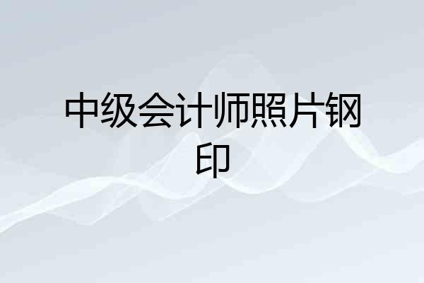 中级会计师照片钢印