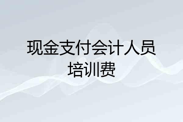 现金支付会计人员培训费