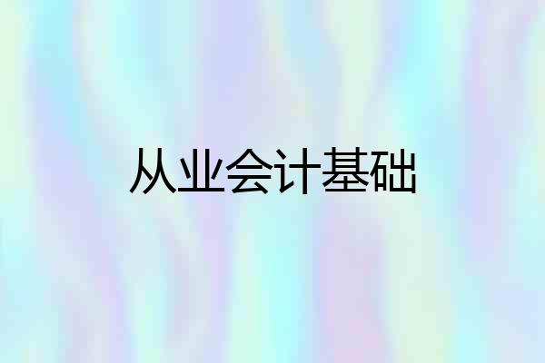 从业会计基础