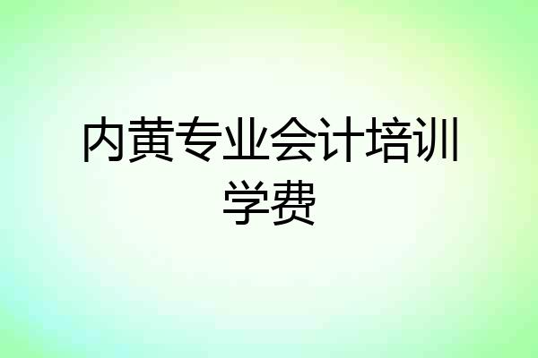 内黄专业会计培训学费