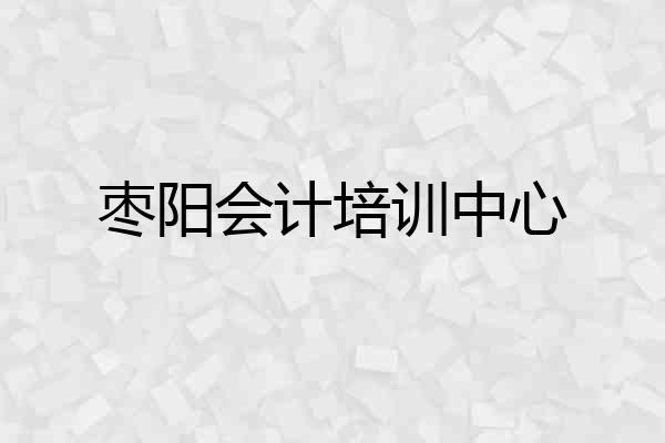 枣阳会计培训中心