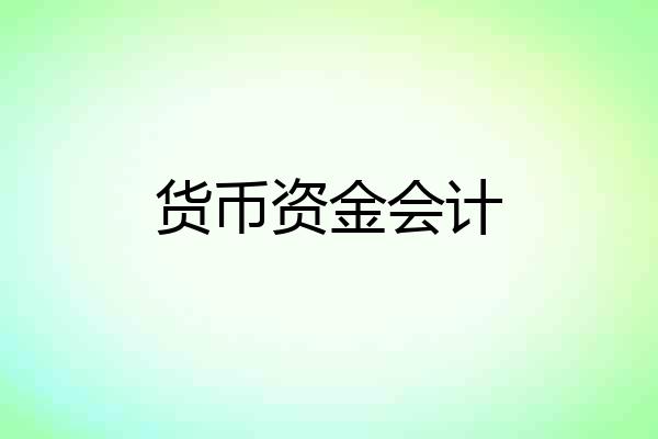 货币资金会计