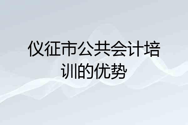 仪征市公共会计培训的优势