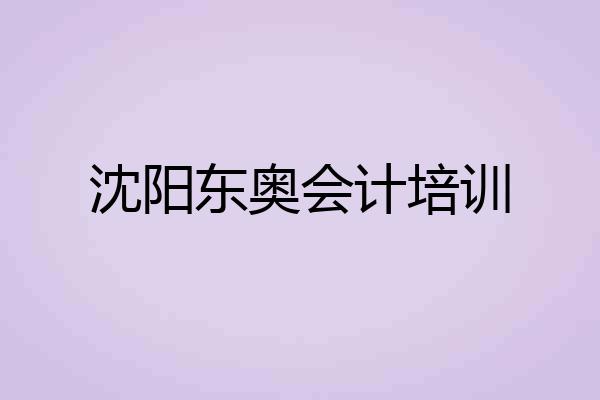 沈阳东奥会计培训