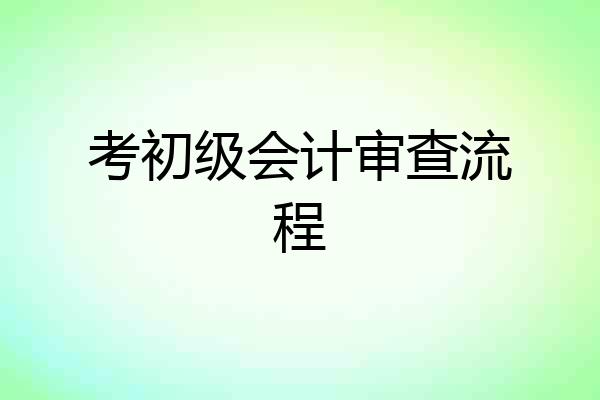考初级会计审查流程