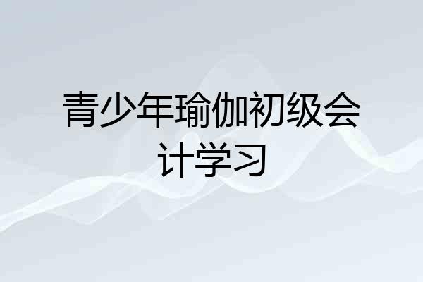青少年瑜伽初级会计学习