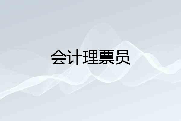 会计理票员