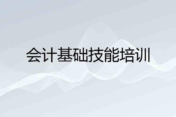 会计基础技能培训