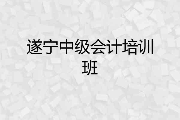 遂宁中级会计培训班