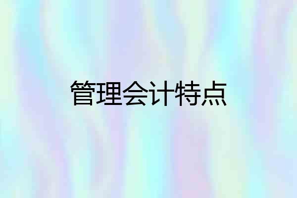 管理会计特点