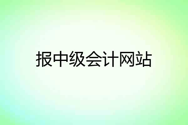 报中级会计网站