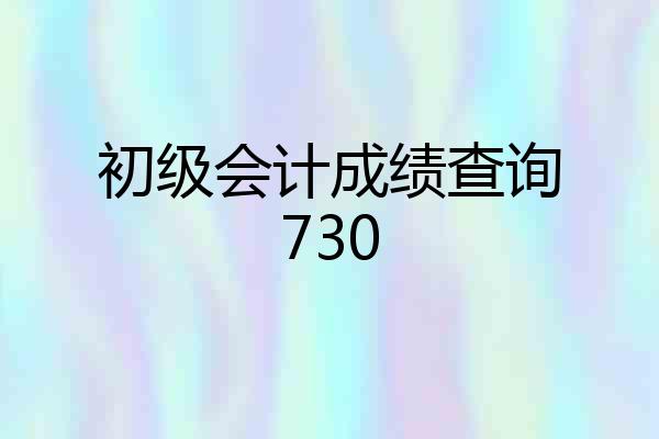 初级会计成绩查询730