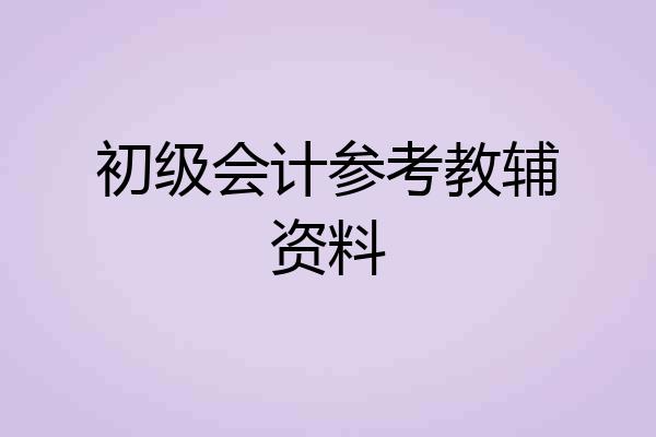 初级会计参考教辅资料