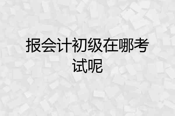 报会计初级在哪考试呢