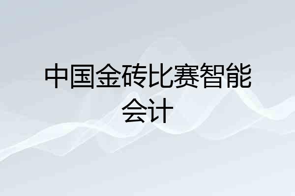 中国金砖比赛智能会计