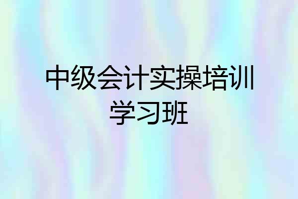 中级会计实操培训学习班