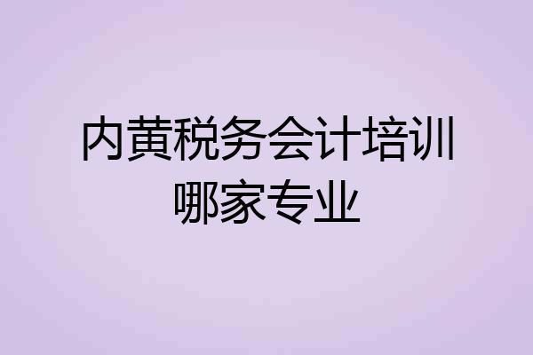 内黄税务会计培训哪家专业
