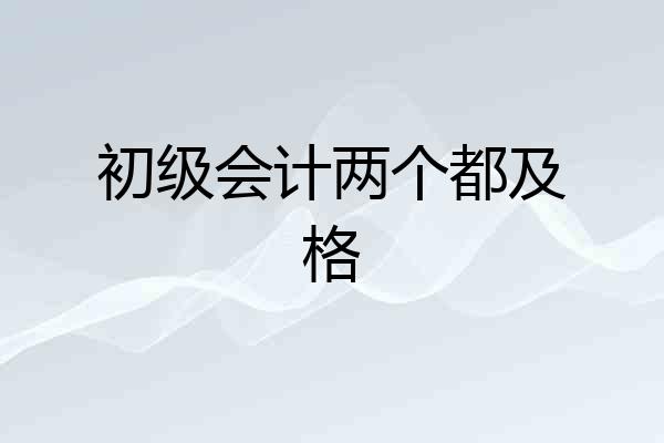 初级会计两个都及格