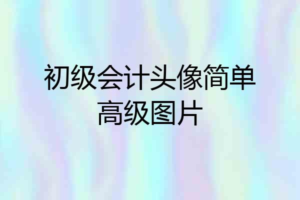 初级会计头像简单高级图片