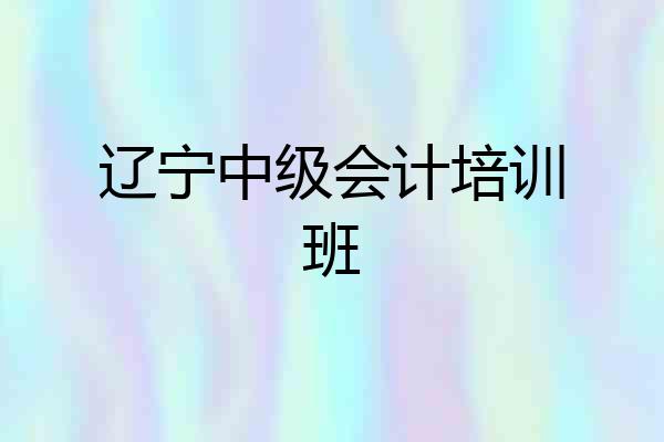 辽宁中级会计培训班