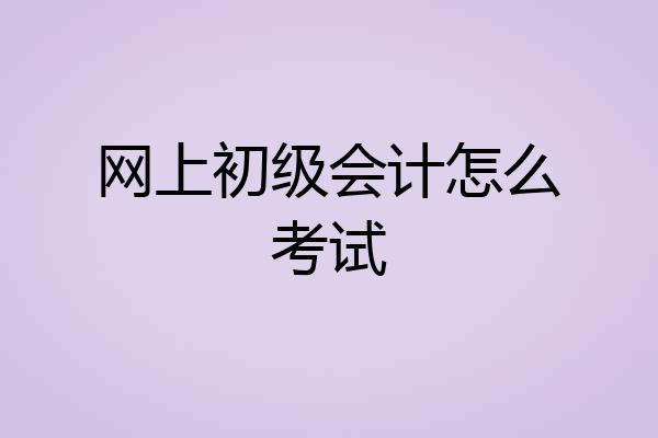 网上初级会计怎么考试