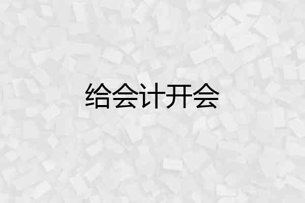 给会计开会