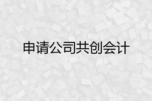 申请公司共创会计
