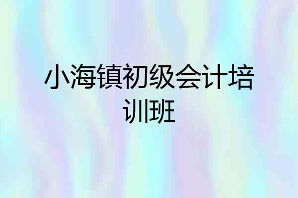 小海镇初级会计培训班