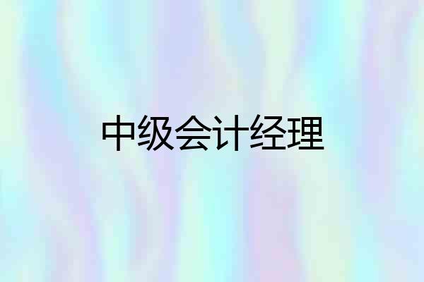 中级会计经理