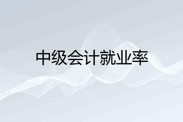 中级会计就业率