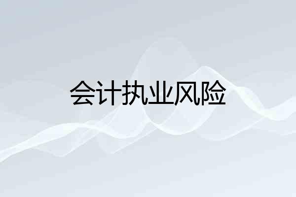 会计执业风险