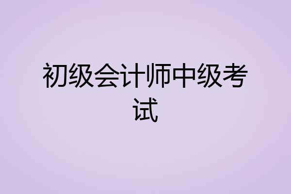 初级会计师中级考试