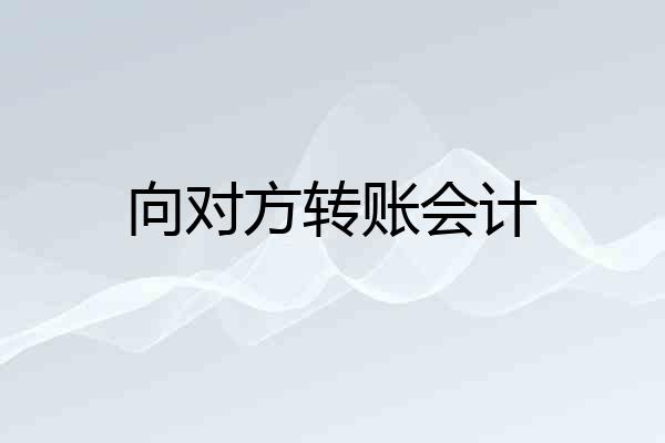 向对方转账会计
