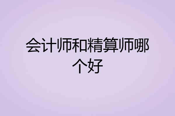 会计师和精算师哪个好