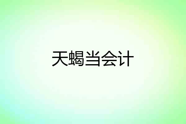 天蝎当会计