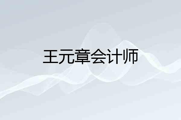 王元章会计师
