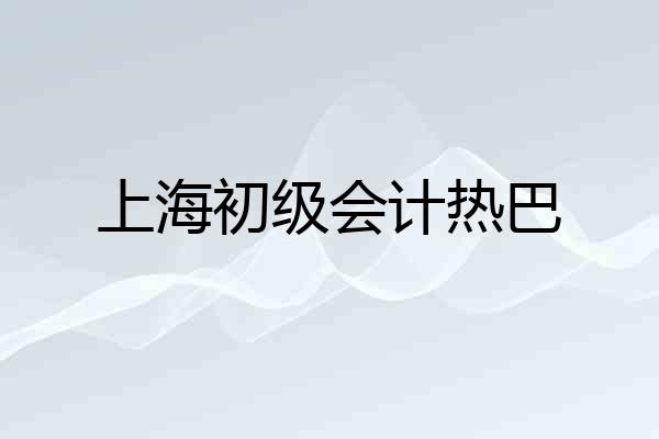 上海初级会计热巴